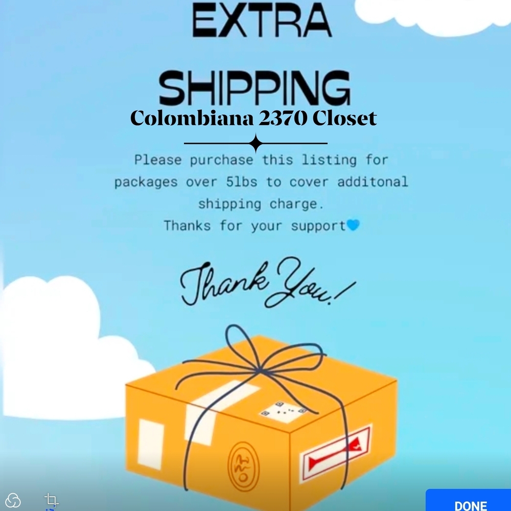 Extra Shipping Notice - Blue Background with Yellow Package